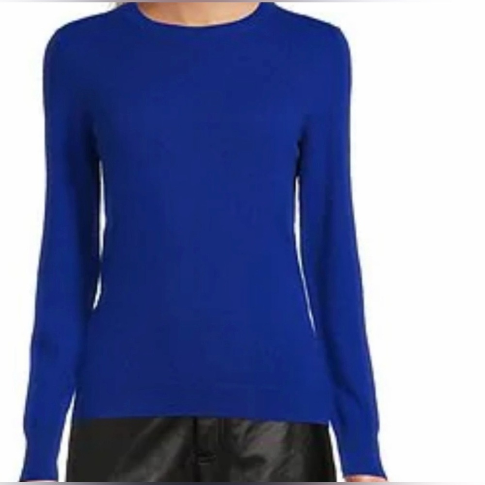 ✨ ANTONIO MELANI 100% CASHMERE BLUE CREWNECK SWEATER S ✨